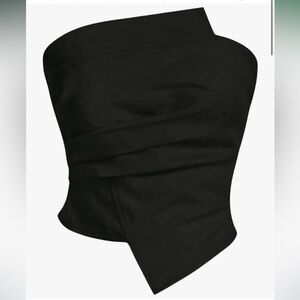 Black Strapless Top